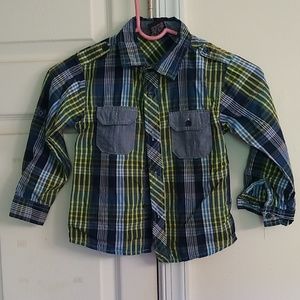 Boy's plaid striped shirt